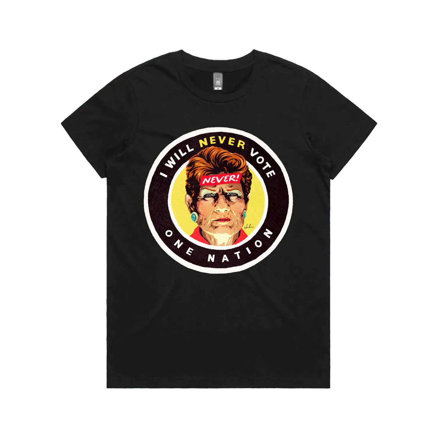 Black front flat lay