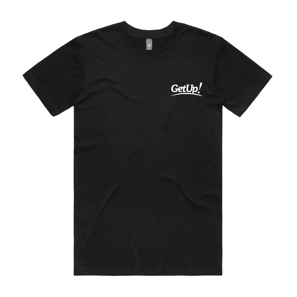 Black front flat lay