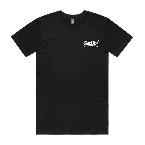 Black front flat lay