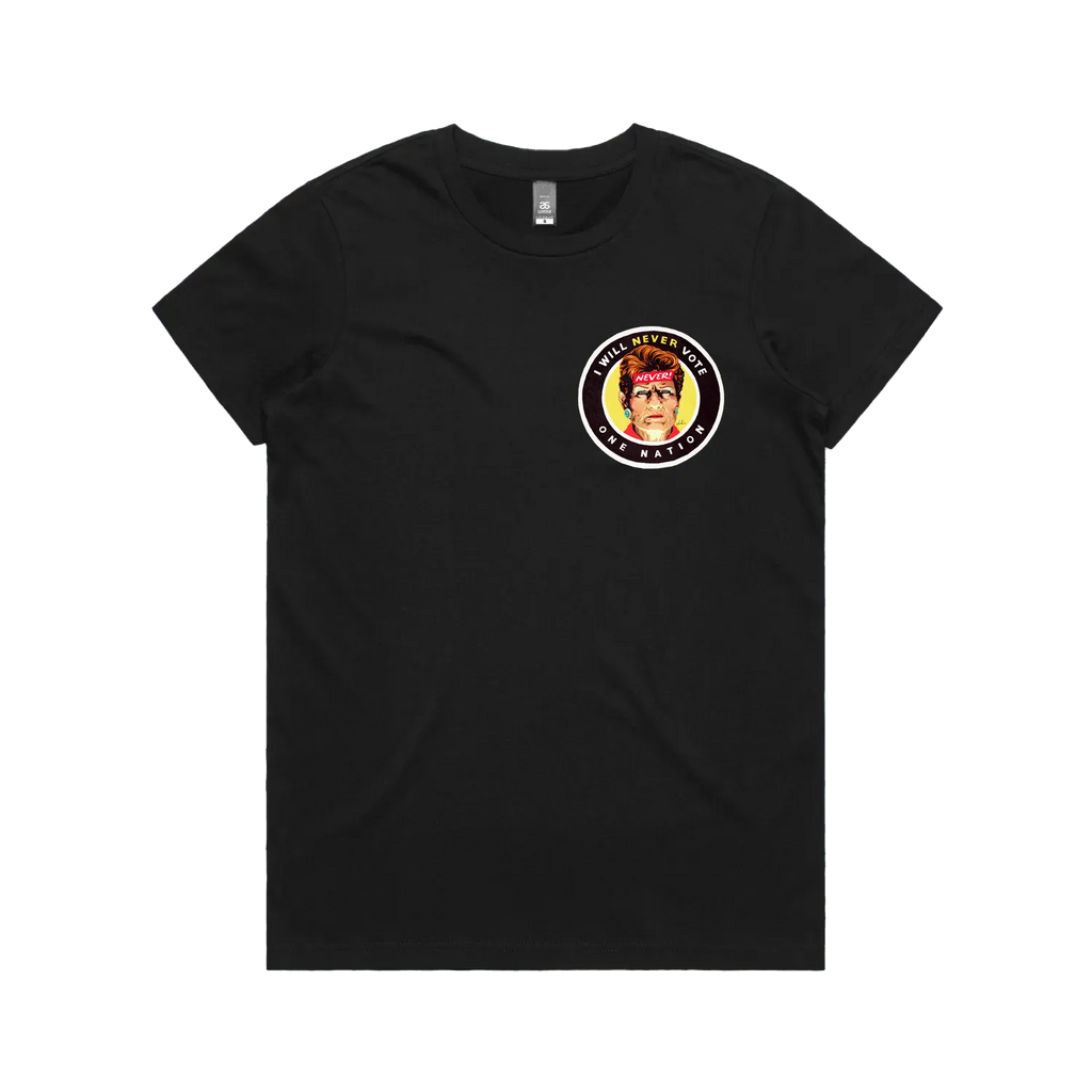 Black front flat lay