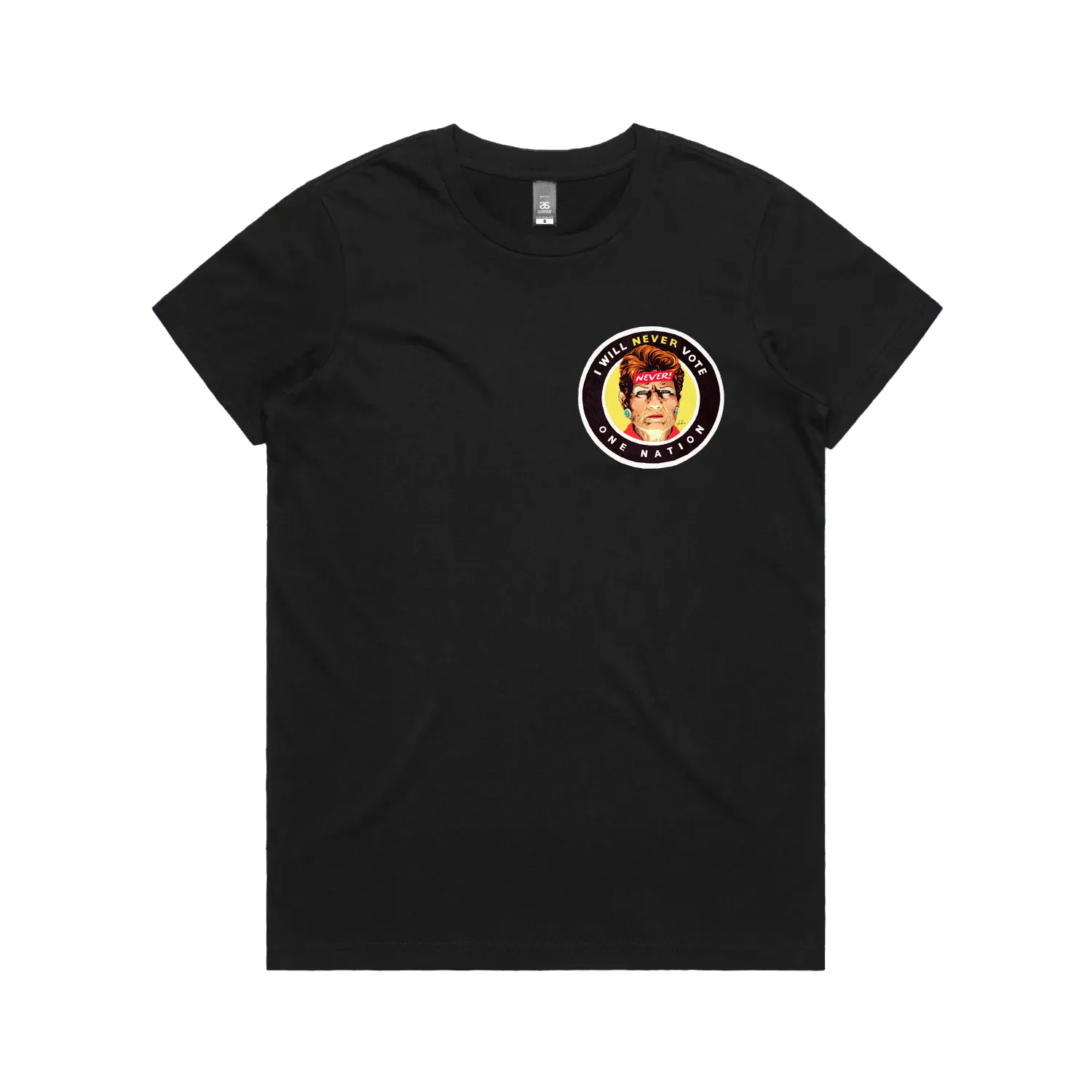Black front flat lay