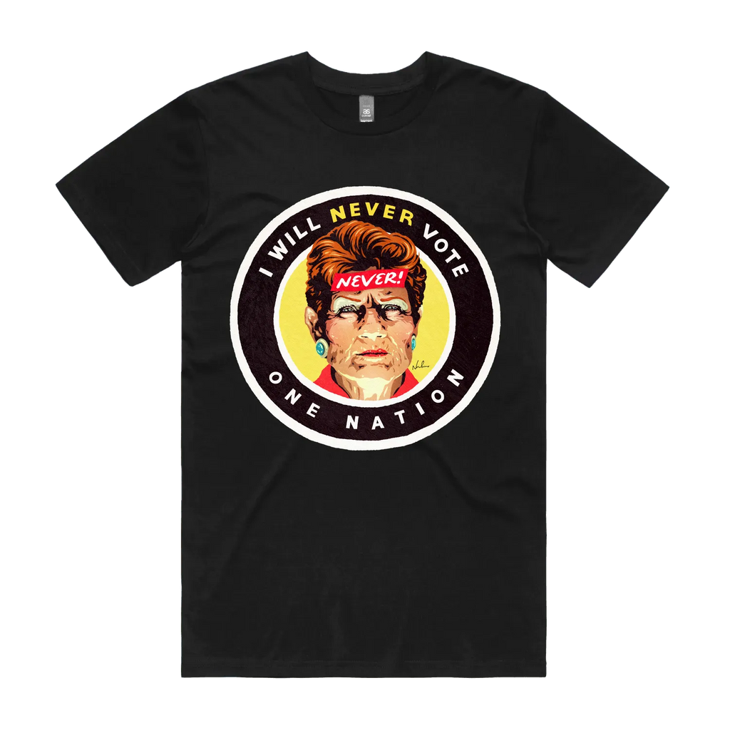 Black front flat lay