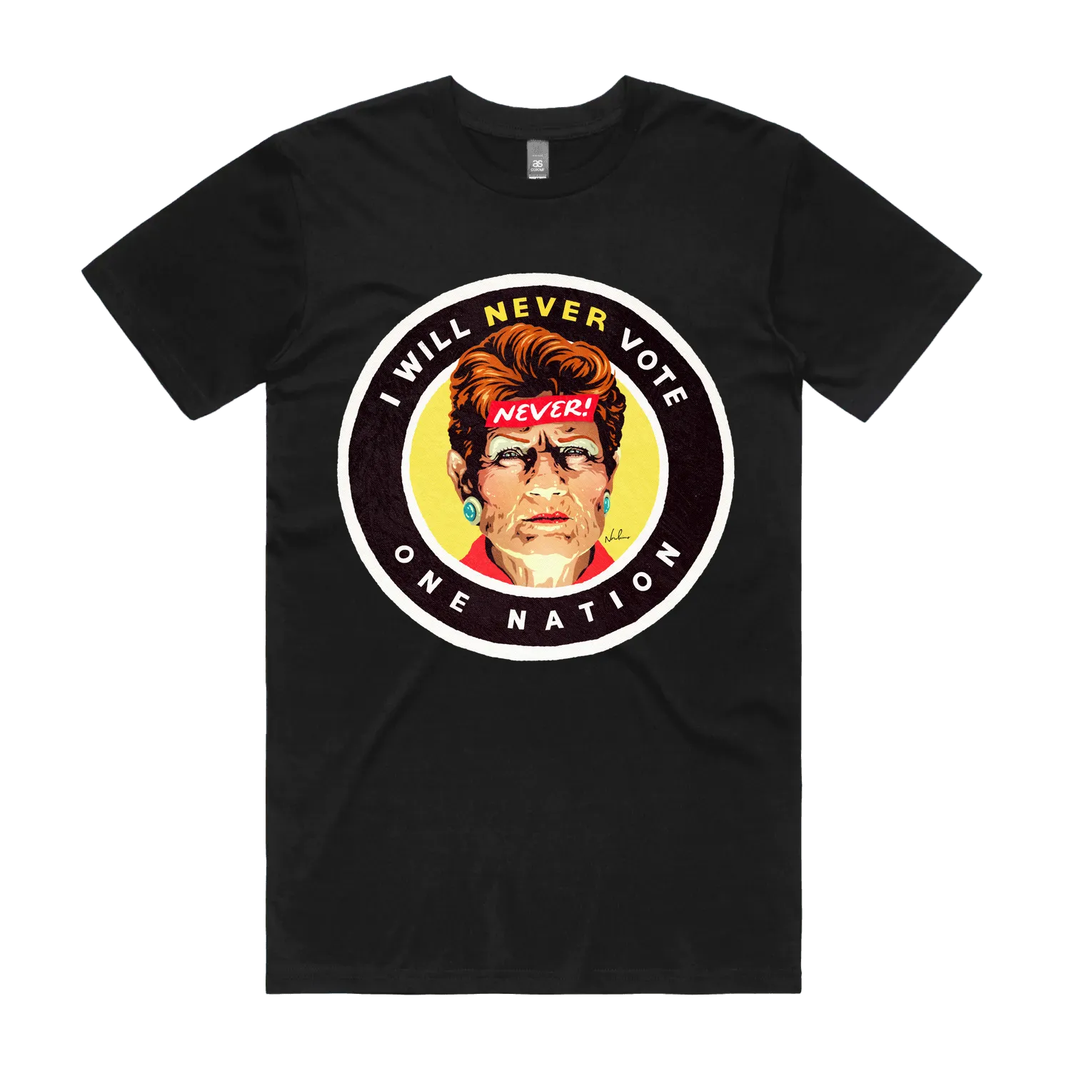 Black front flat lay