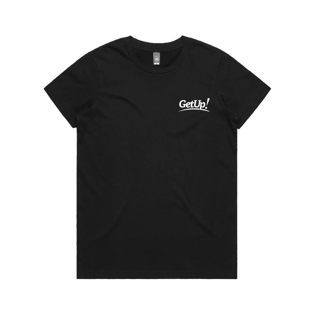 Black front flat lay