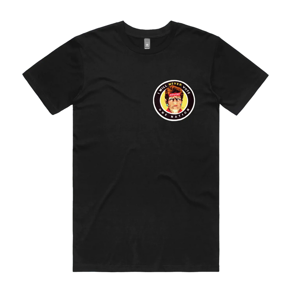 Black front flat lay