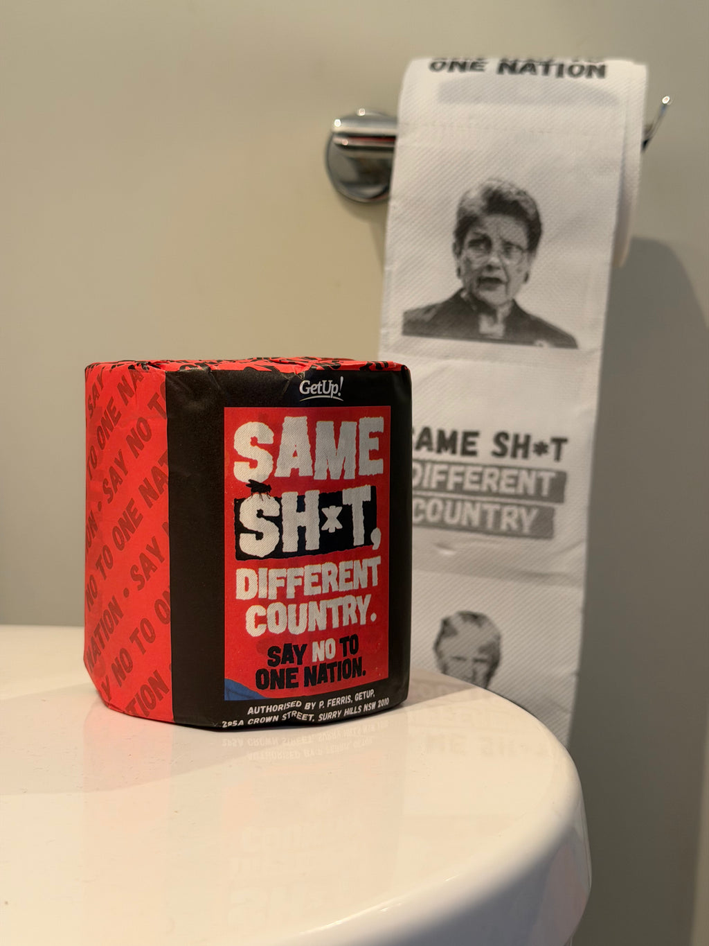 The far right toilet roll