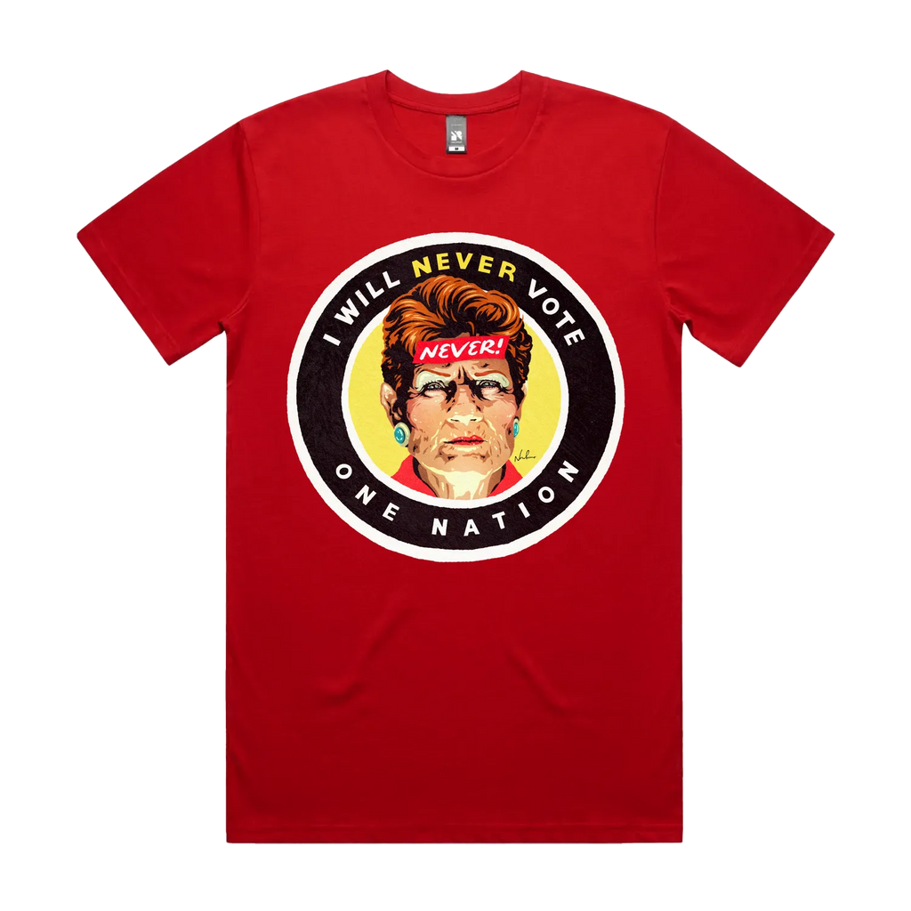 Red front flat lay