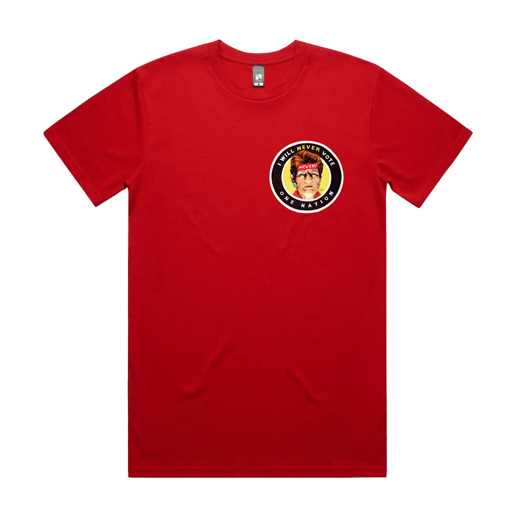 Red front flat lay
