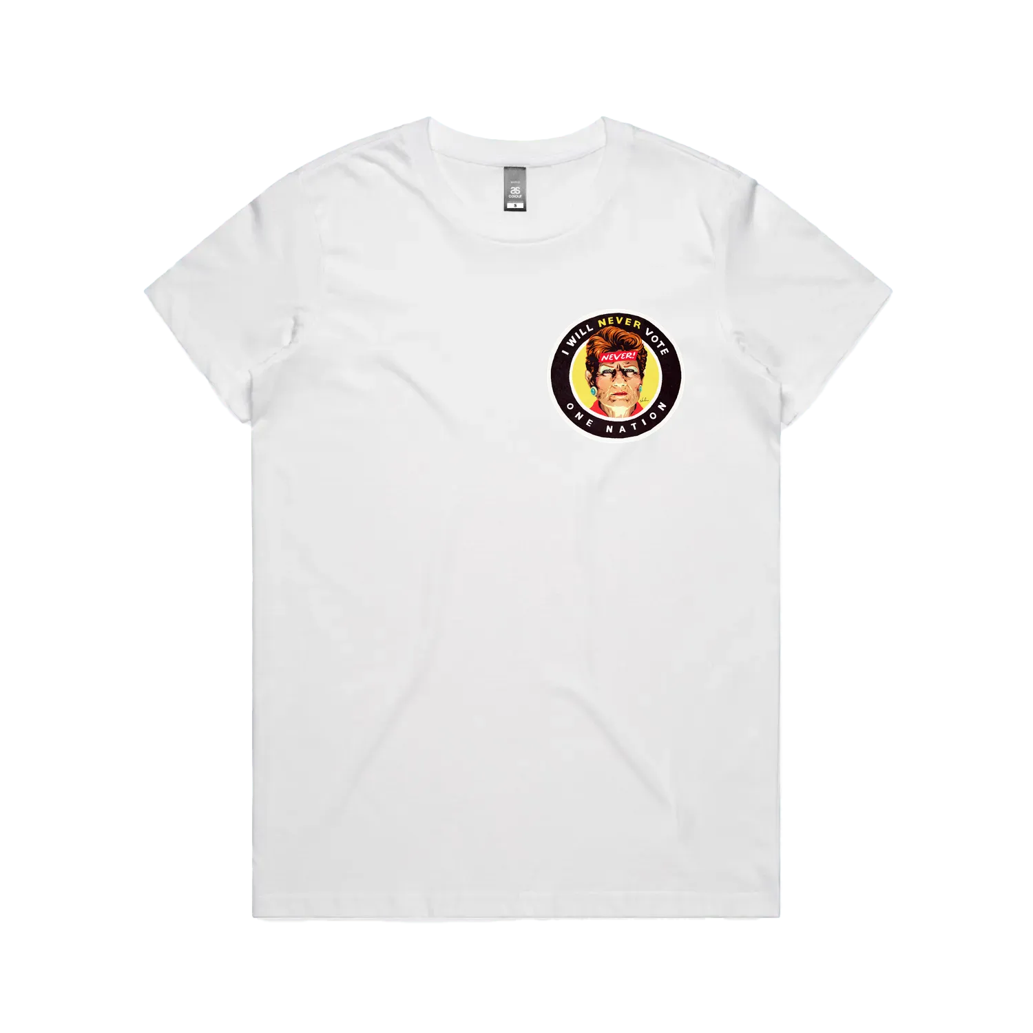 White front flat lay